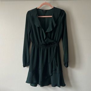 Long sleeve Wrap mini dress